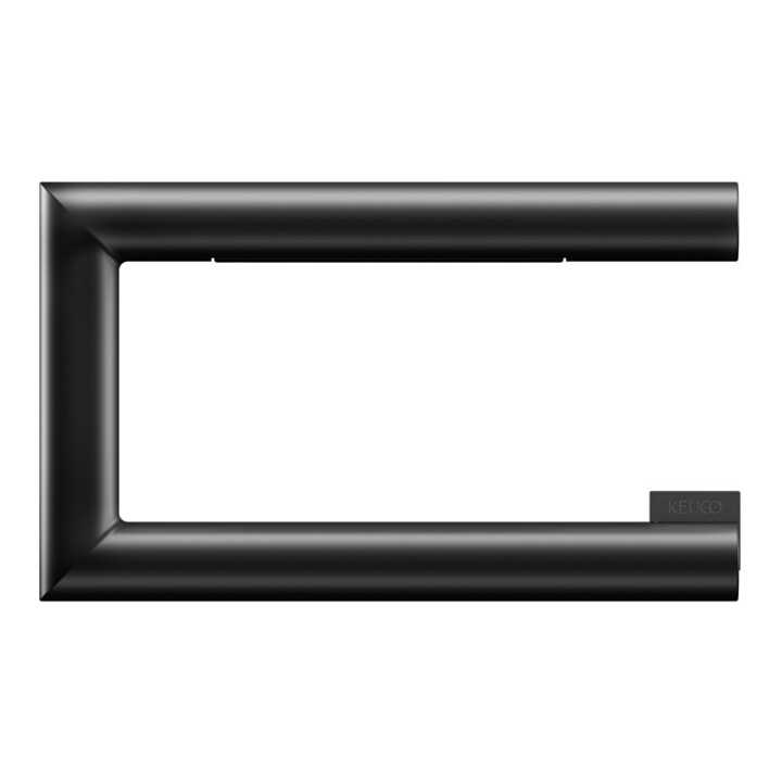 Keuco Porte-papier toilette REVA noir mat, ouvert, pour rouleaux largeur 100/120 mm