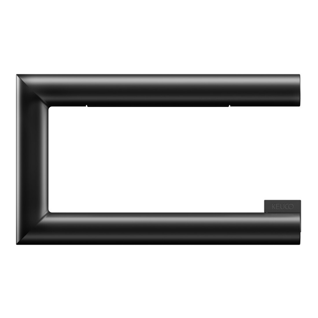 Keuco Porte-papier toilette REVA noir mat, ouvert, pour rouleaux largeur 100/120 mm