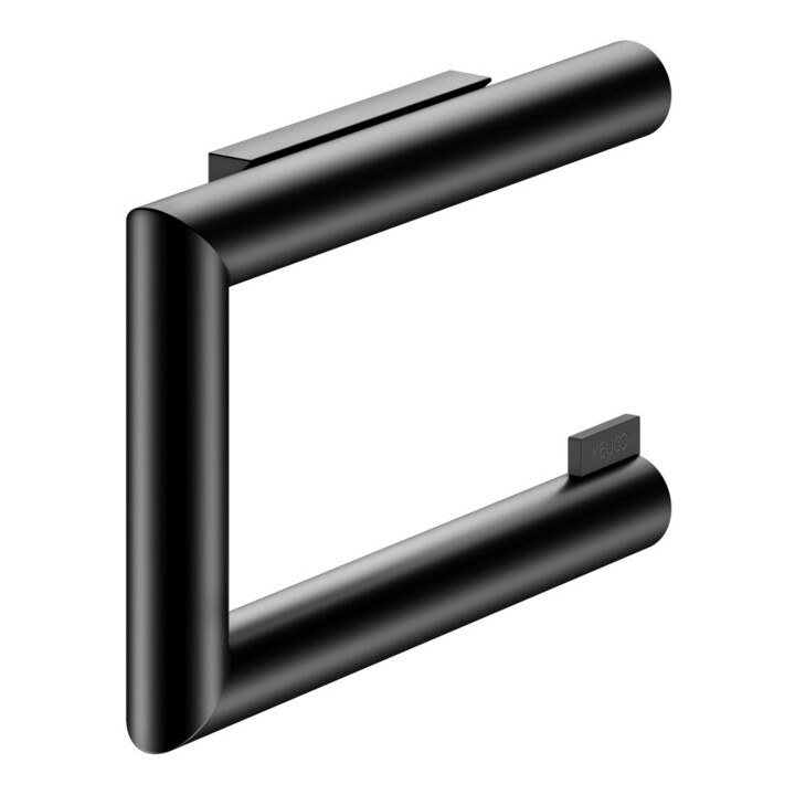 Keuco Porte-papier toilette REVA noir mat, ouvert, pour rouleaux largeur 100/120 mm