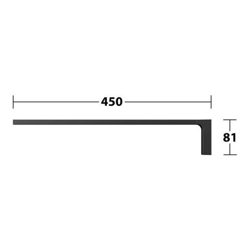Keuco Porte-serviettes Edition 11 1 pce, fixe, 450 mm, noir mat