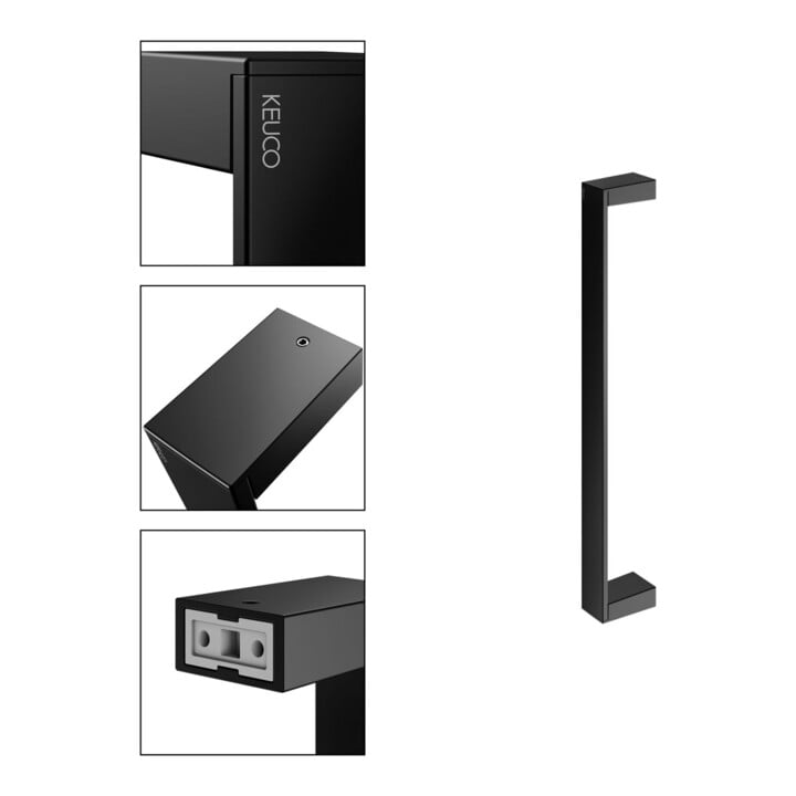 Keuco Porte-serviettes Edition 11 483 mm, pour 6 serviettes invité, noir mat