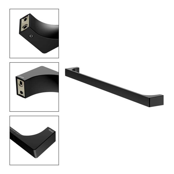 Keuco Porte-serviettes Edition 11 Largeur 622 mm, noir mat