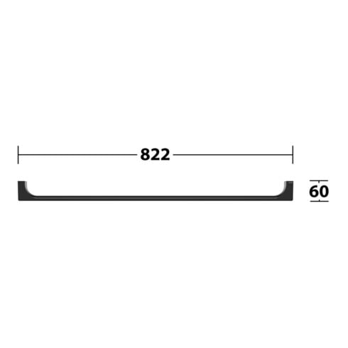 Keuco Porte-serviettes Edition 11 Largeur 822 mm, noir mat