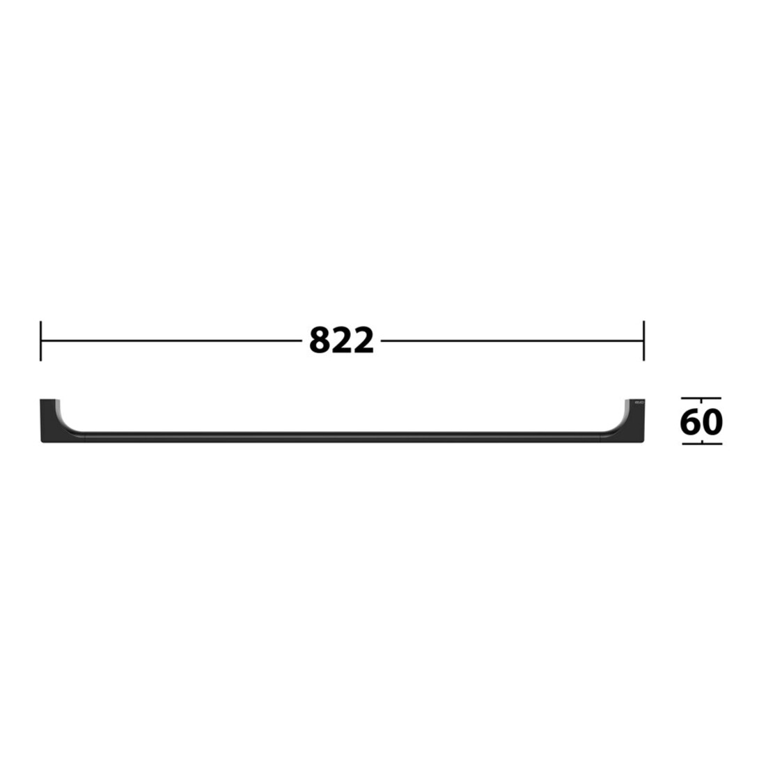 Keuco Porte-serviettes Edition 11 Largeur 822 mm, noir mat