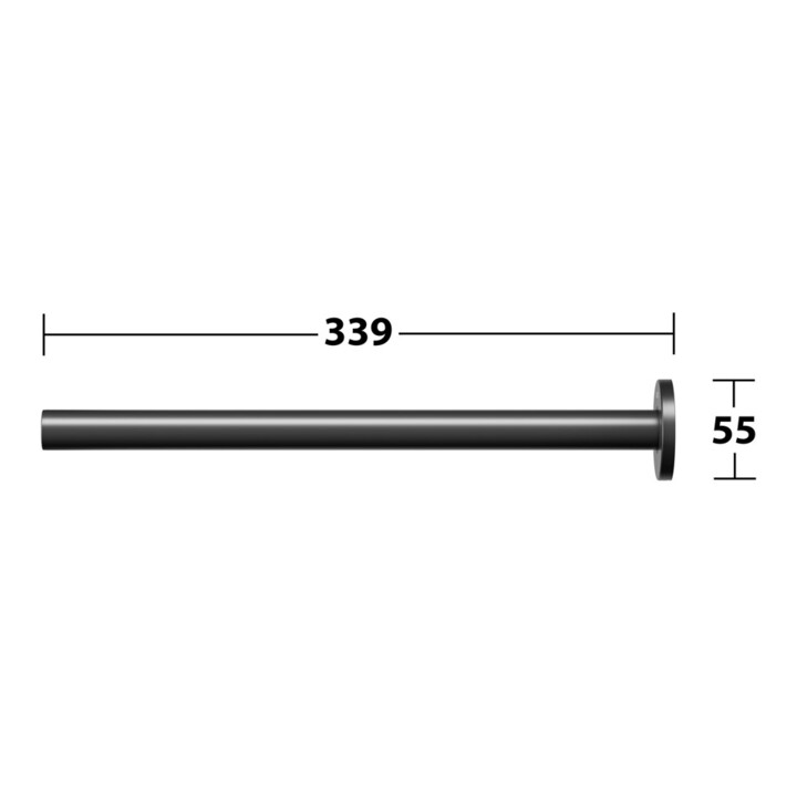 Keuco Porte-serviettes Plan 1 pce, 340 mm, fixe, noir