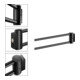 Keuco Porte-serviettes Plan 2 pcs, 300 mm, pivotant, noir