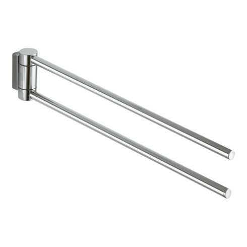 Keuco Porte-serviettes Plan 2 pcs, 438 mm, pivotant, alu argenté anodisé/vc