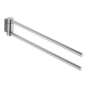 Keuco Porte-serviettes Plan 2 pcs, 438 mm, pivotant, alu argenté anodisé/vc