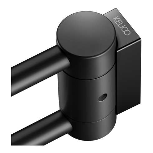 Keuco Porte-serviettes Plan 2 pcs, 438 mm, pivotant, noir
