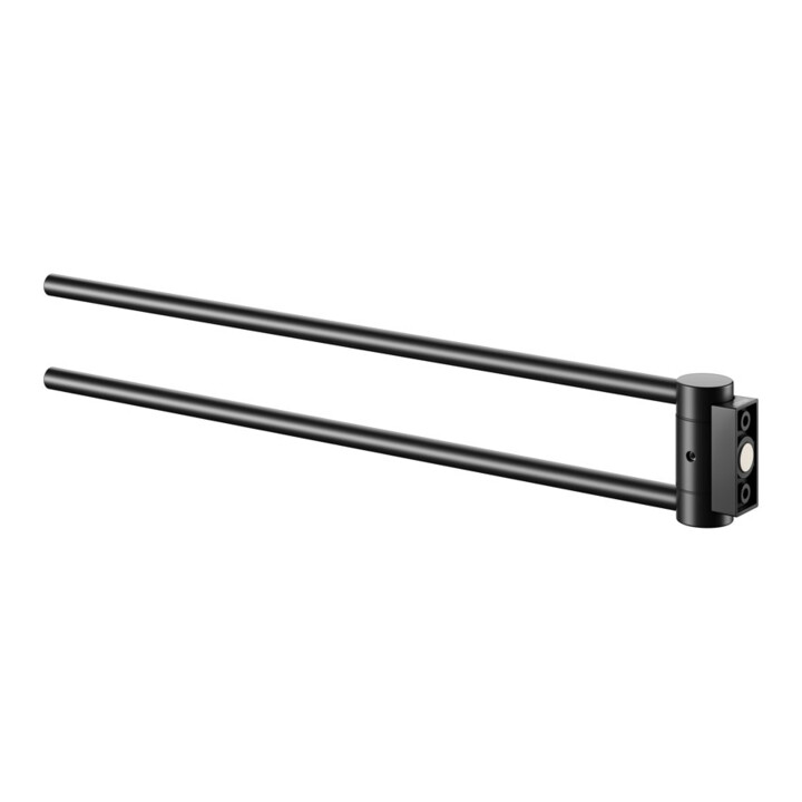 Keuco Porte-serviettes Plan 2 pcs, 438 mm, pivotant, noir