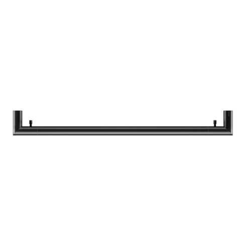 Keuco Porte-serviettes REVA avec porte-savon intégré, L. 600 mm, noir mat