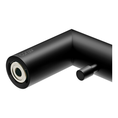 Keuco Porte-serviettes REVA avec porte-savon intégré, L 800 mm, noir mat