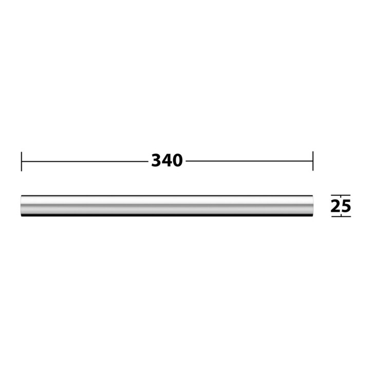 Keuco Porte-serviettes REVA Ext. 340 mm, chromé, 1 bras, fixe