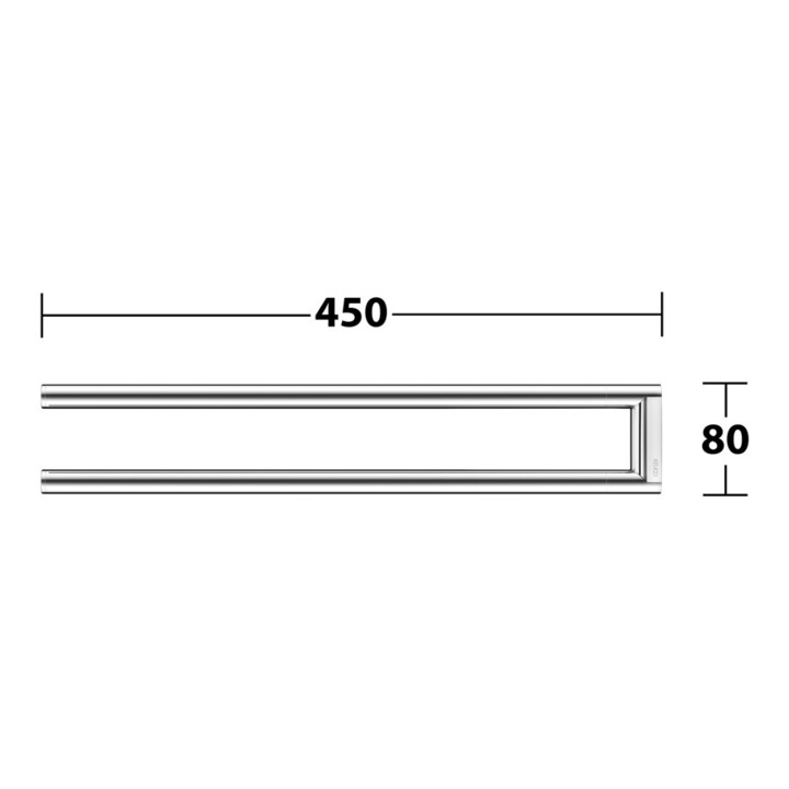 Keuco Porte-serviettes REVA Ext. 450 mm, 2 pcs, fixe, chromé