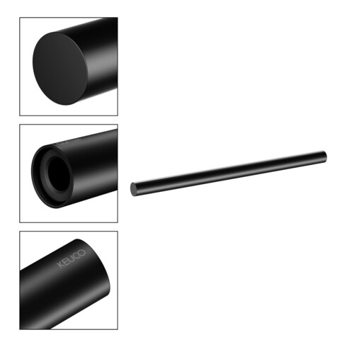 Keuco Porte-serviettes REVA Ext. 450 mm, noir mat, 1 bras, fixe