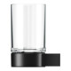 Keuco Porte-verre Plan noir, avec verre en cristal véritable-1