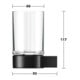 Keuco Porte-verre Plan noir, avec verre en cristal véritable