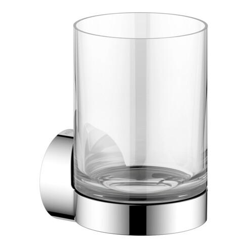 Keuco Porte-verre REVA chromé, avec verre en cristal véritable