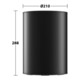 Keuco Poubelle Plan 5 l, avec couvercle plastique gris-noir mat-1