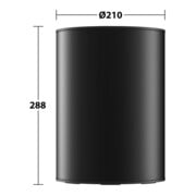 Keuco Poubelle Plan 5 l, avec couvercle plastique gris-noir mat