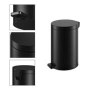 Keuco Poubelle sur pied, 5 l, noir mat-2