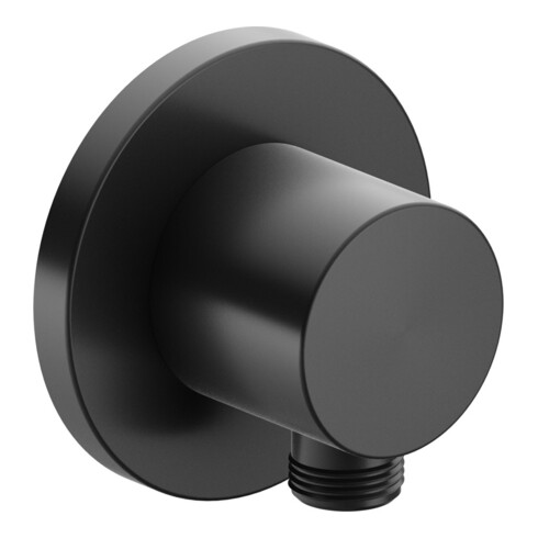 Keuco Raccord de tuyau IXMO chrome noir brossé, rosace ronde