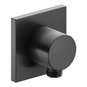 Keuco Raccord de tuyau IXMO noir chrome brossé, rosace carrée