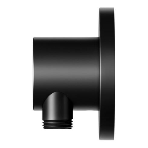 Keuco Raccord de tuyau IXMO noir mat, avec support de douche, rosace ronde