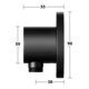 Keuco Raccord de tuyau IXMO noir mat, rosace ronde-2