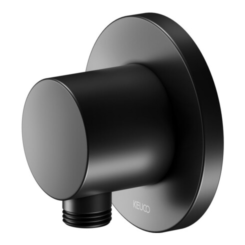 Keuco Raccord de tuyau IXMO noir mat, rosace ronde
