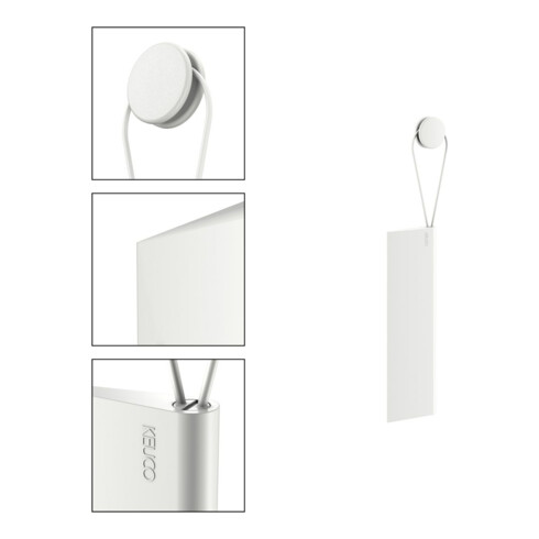 Keuco Racleur de douche Edition 400 blanc (RAL 9003), avec support mural
