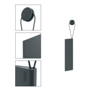 Keuco Racleur de douche Edition 400 gris (RAL 7011), avec support mural-2