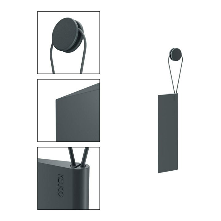 Keuco Racleur de douche Edition 400 gris (RAL 7011), avec support mural