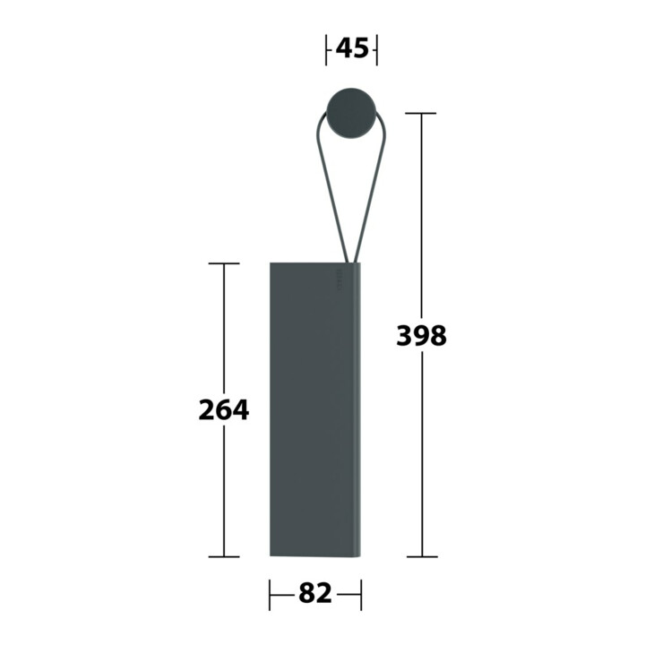 Keuco Racleur de douche Edition 400 gris (RAL 7011), avec support mural