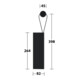 Keuco Racleur de douche Edition 400 noir (RAL 9011), avec support mural-5