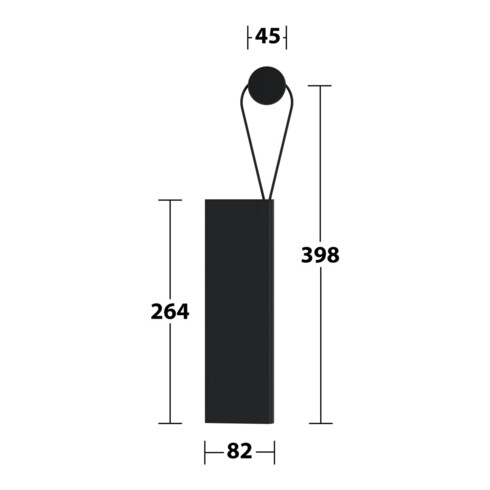 Keuco Racleur de douche Edition 400 noir (RAL 9011), avec support mural