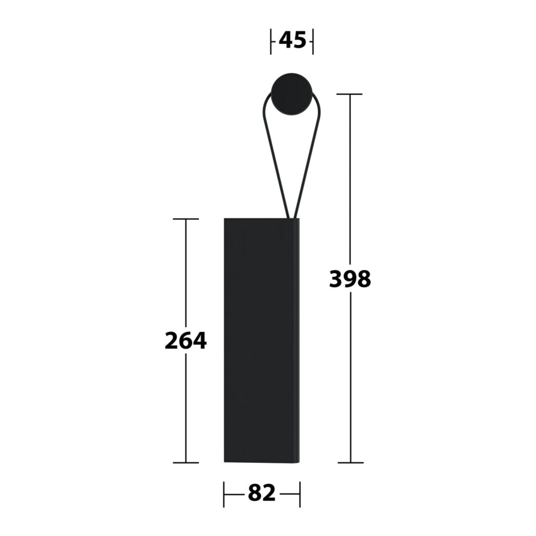 Keuco Racleur de douche Edition 400 noir (RAL 9011), avec support mural