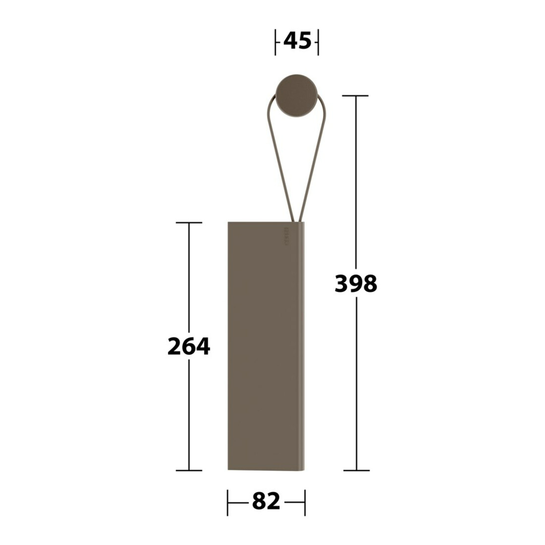 Keuco Racleur de douche Edition 400 truffe (RAL 7006), avec support mural