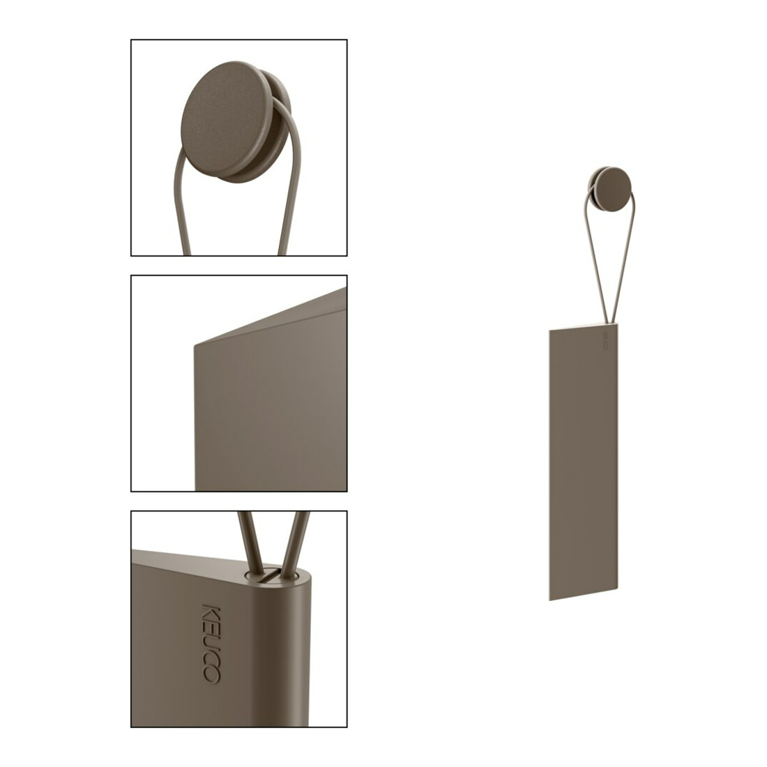 Keuco Racleur de douche Edition 400 truffe (RAL 7006), avec support mural