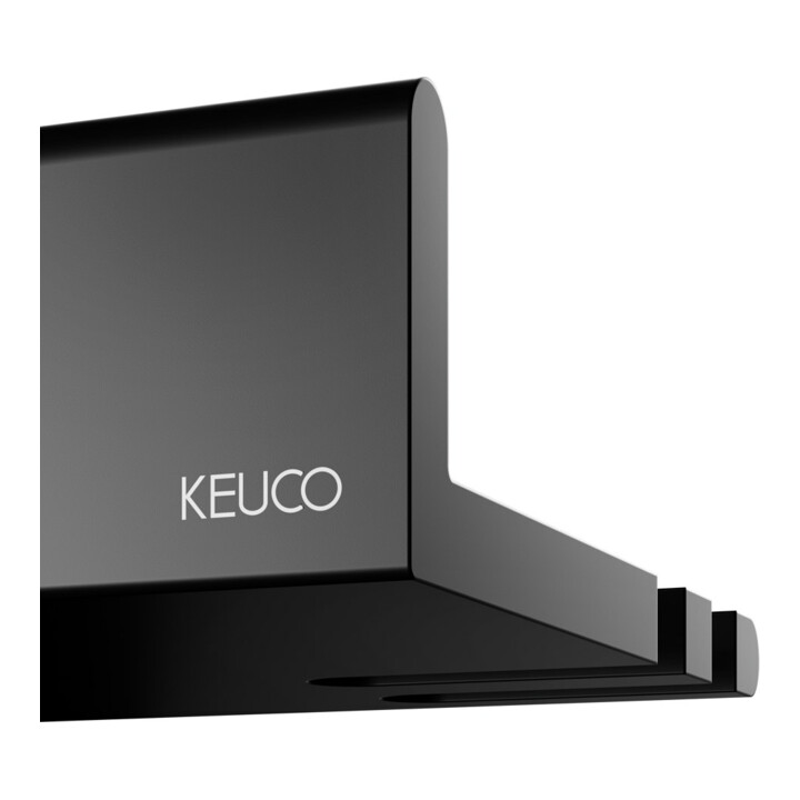 Keuco REVA étagère de douche noir mat, démontable, avec fixation murale, avec poignée intégrée