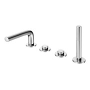 Keuco Robinet 4 trous baignoire Edition 400 BW montage en applique, 220 mm, chrome brossé mat