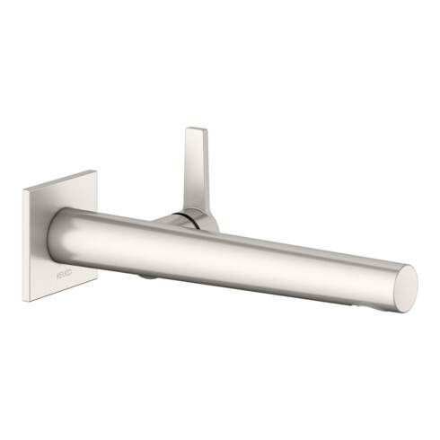 Keuco Robinet mural 2 trous Edition 11 UP, sans garniture, bec 243 mm, nickel mat