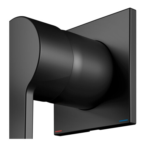 Keuco Robinet mural 2 trous pour lavabo Edition 11 UP, sans garniture, bec 165 mm, noir mat