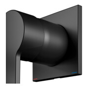Keuco Robinet mural 2 trous pour lavabo Edition 11 UP, sans garniture, bec 165 mm, noir mat-2