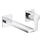 Keuco Robinet mural lavabo 2 trous Edition 11 UP, sans garniture, bec 197 mm, chromé