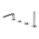 Keuco Robinetterie baignoire 4 trous Edition 400 BW montage mural, 220 mm, bronze brossé-1