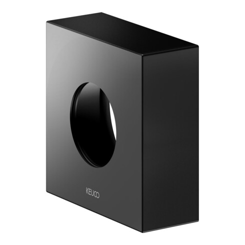Keuco Rosace de rallonge IXMO noir mat, carrée, pour robinet thermostatique encastré