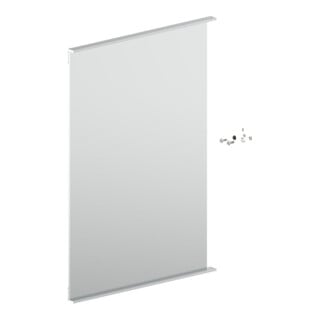 Keuco S-Tür Match 128x4 Vis de remplacement en aggloméré 90101 90101170045 D. 499x700mm alu anodisé argent