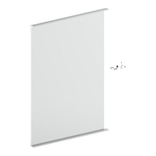 Keuco S-Tür Match 128x5 Vis de remplacement pour panneau aggloméré 90101 90101170047 droite 549x700mm alu anodisé argent