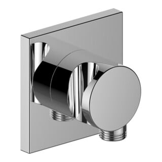 Keuco Schlauchanschluss IXMO verchromt, mit Brausehalter, eckig
